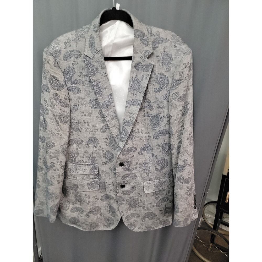 Insomnia Men's Manzini Event Jacket Blazer Ivory Lace A38